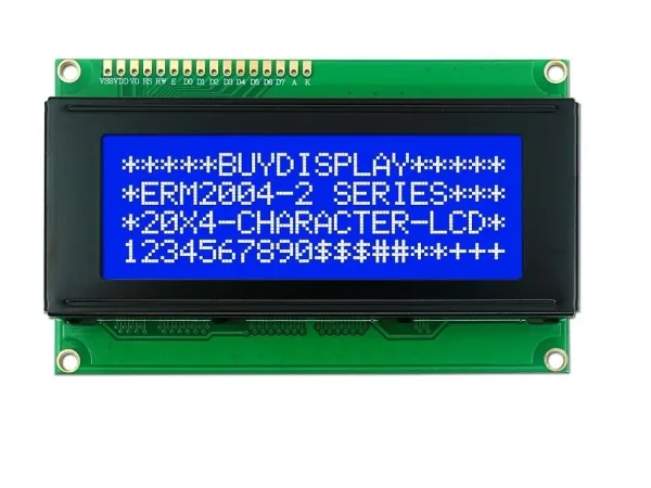 LCD 2004A 20X4 Alphanumeric Display with Blue Backlight