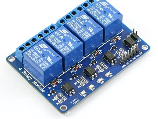 4-Channel 5V AC/DC Relay Module (240VAC 10A / Optocoupler Isolated)